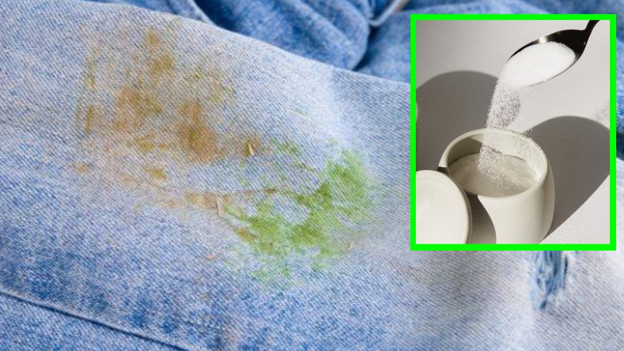 azúcar para limpiar manchas de pasto de la ropa