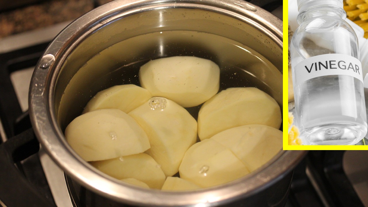 vinagre al hervir papas