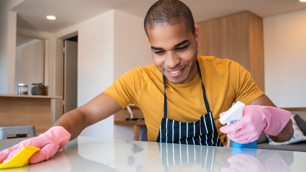 mesa de vidrio no quede opaca