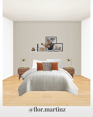 repisa por encima de la cama