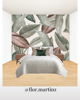 Pared con papel tapiz