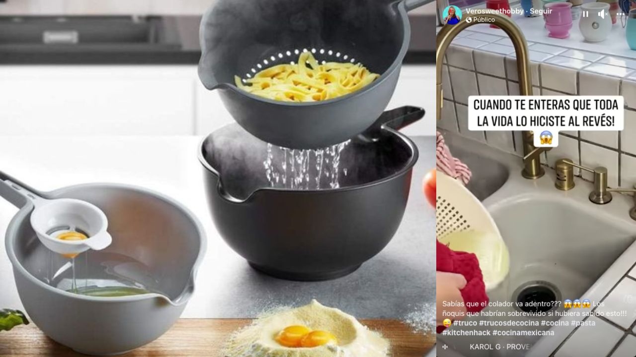 como usar colador cocina