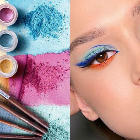 delineadores de colores con sombra