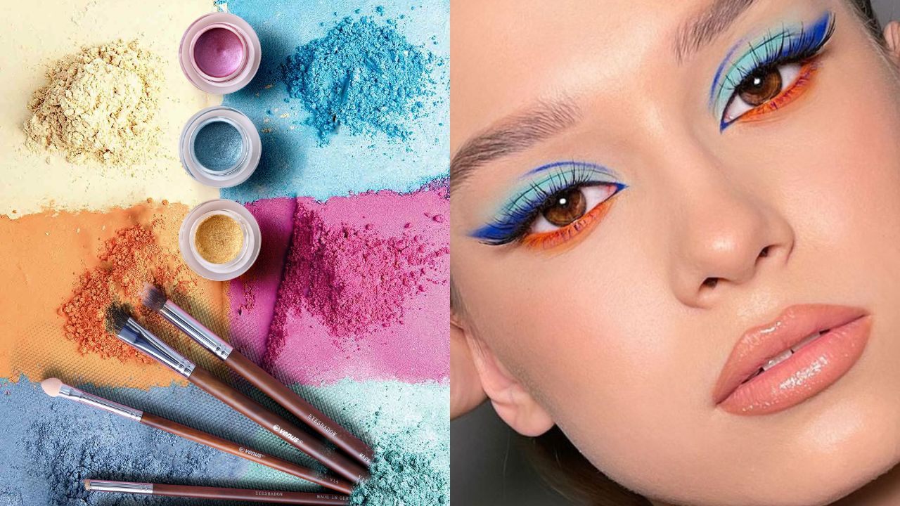 delineadores de colores con sombra