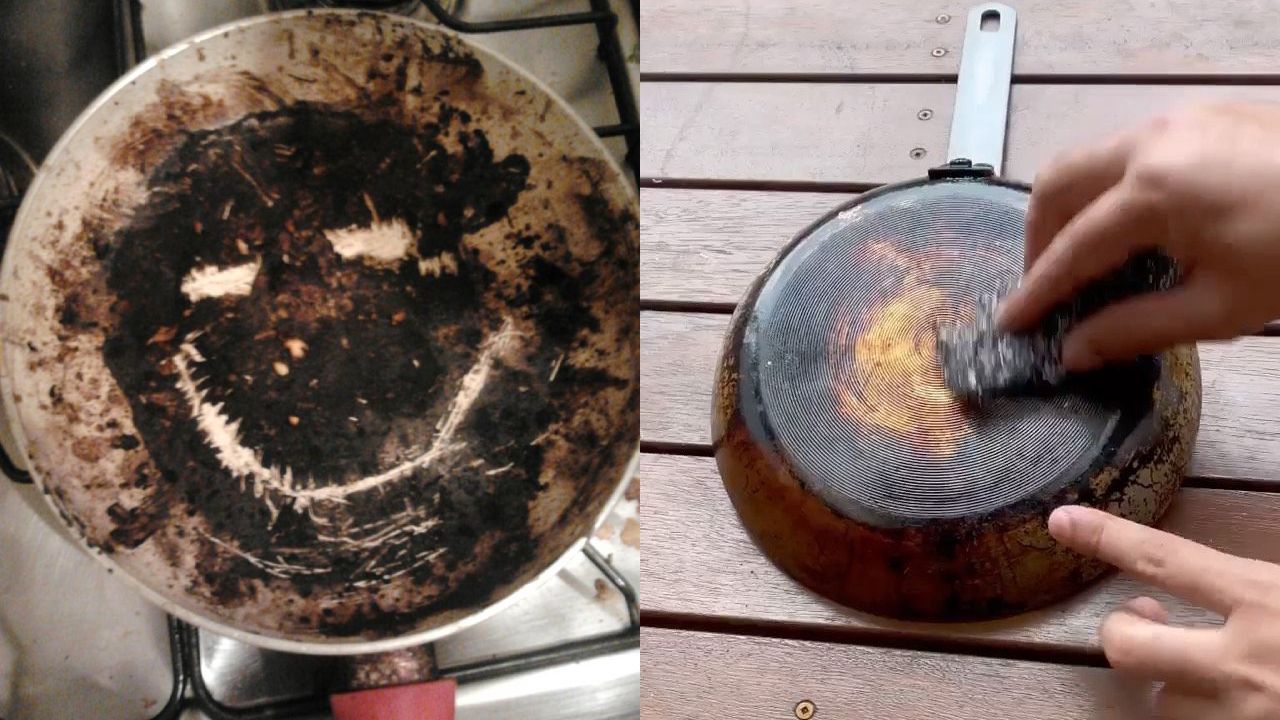 quitar lo quemado de ollas y sartenes con limones