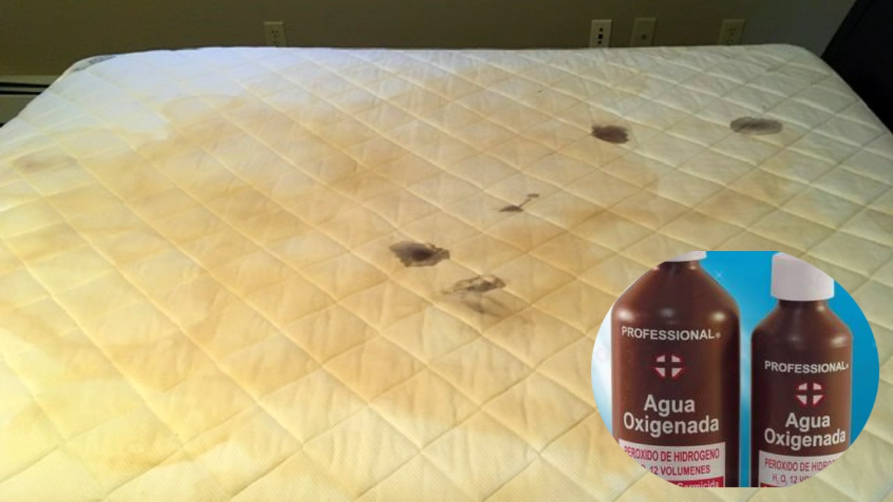 como limpiar las manchas amarillas del colchon