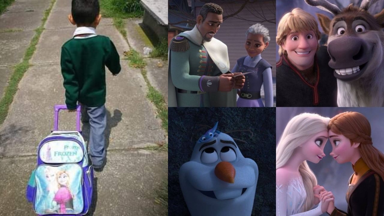 critican a su hijo mochila frozen