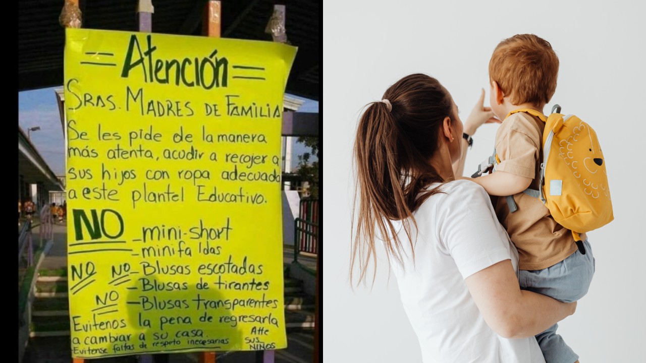 Escuela prohibe a mamás escote y mini faldas