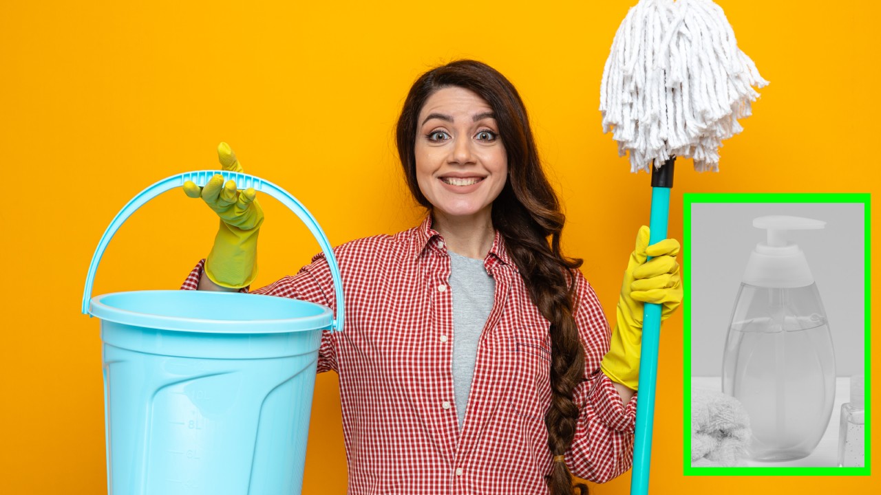 Mezcla con aceite de bebé para trapear