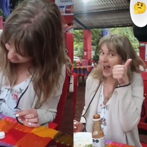 Ucraniana prueba la salsa en México