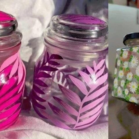 pintar tus botellas y frascos de vidrio