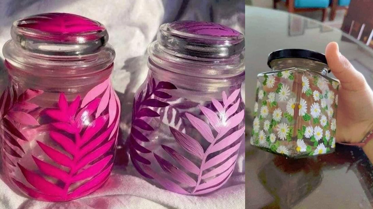 pintar tus botellas y frascos de vidrio