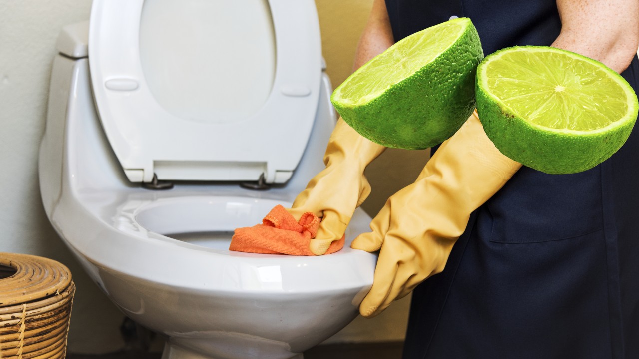 limón para limpiar el inodoro
