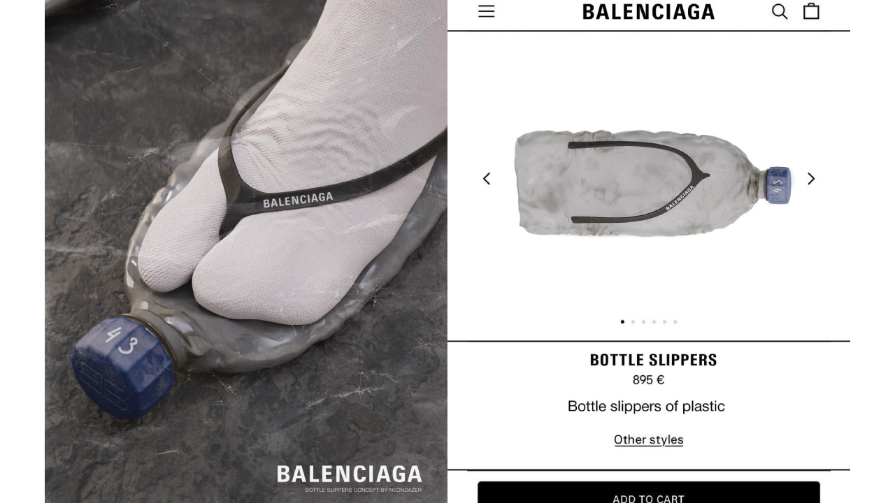  sandalias Balenciaga de botellas aplastadas