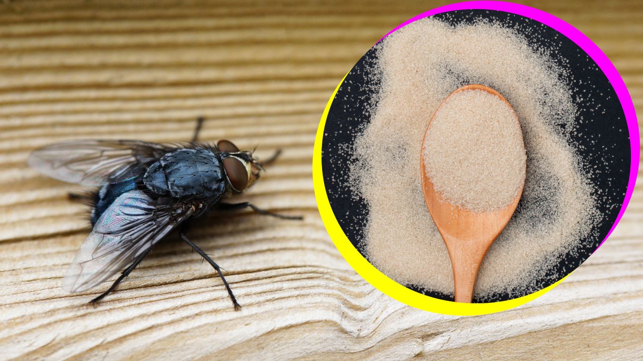 trampa con azúcar para moscas y mosquitos