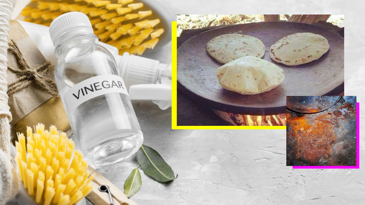 vinagre para quitar el óxido de un comal