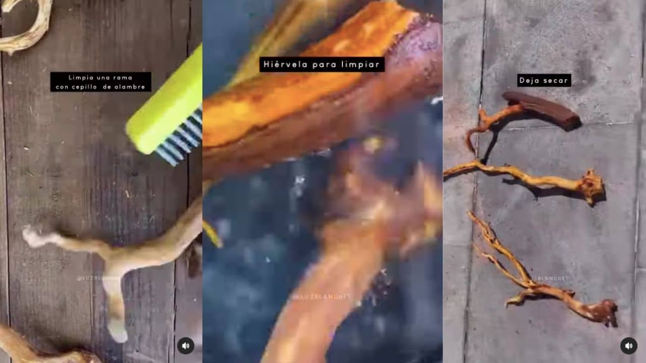 como hacer platon botanero con ramas