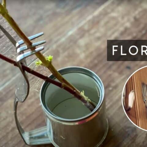 convierte cubiertos viejos en floreros