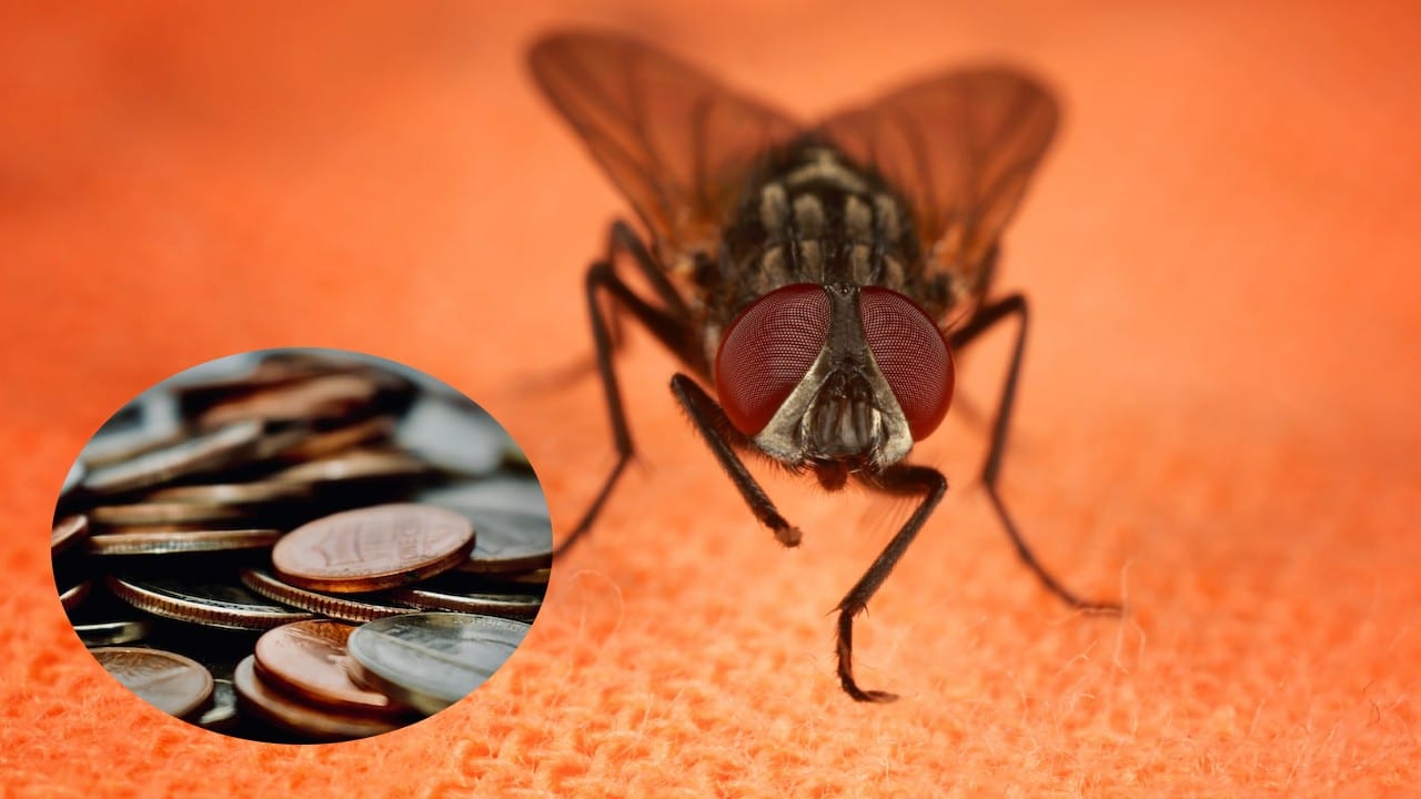 truco con monedas para alejar a las moscas