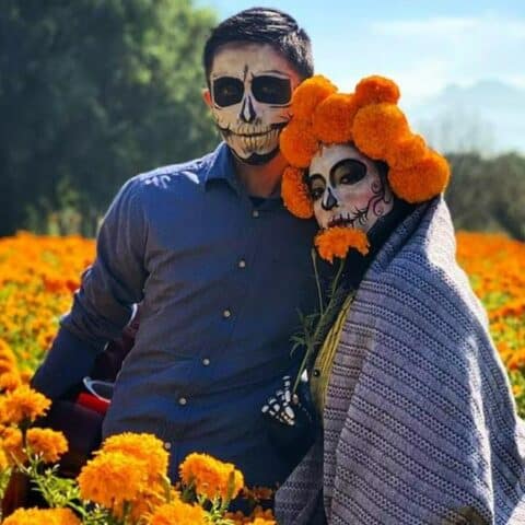 tomarte fotos en Día de Muertos