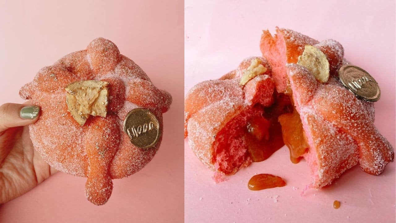 pan de muerto de cempasuchil