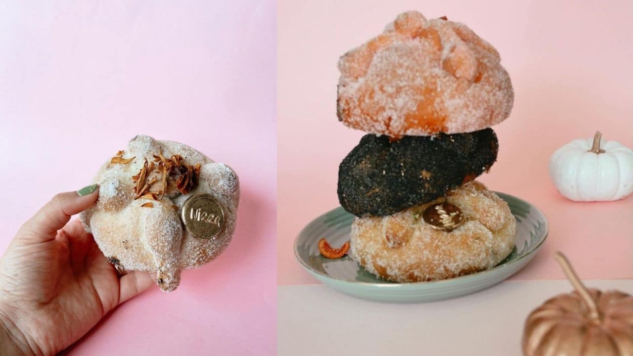 pan de muerto relleno cempasuchil