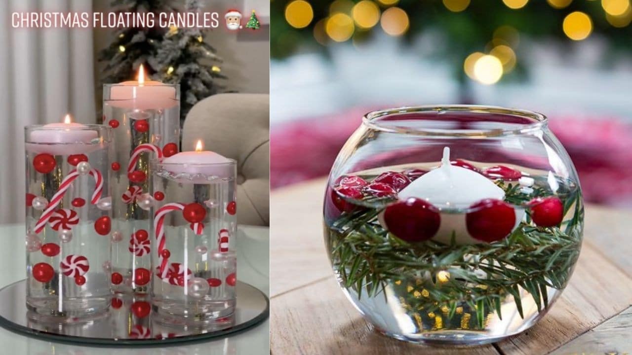velas flotantes de navidad