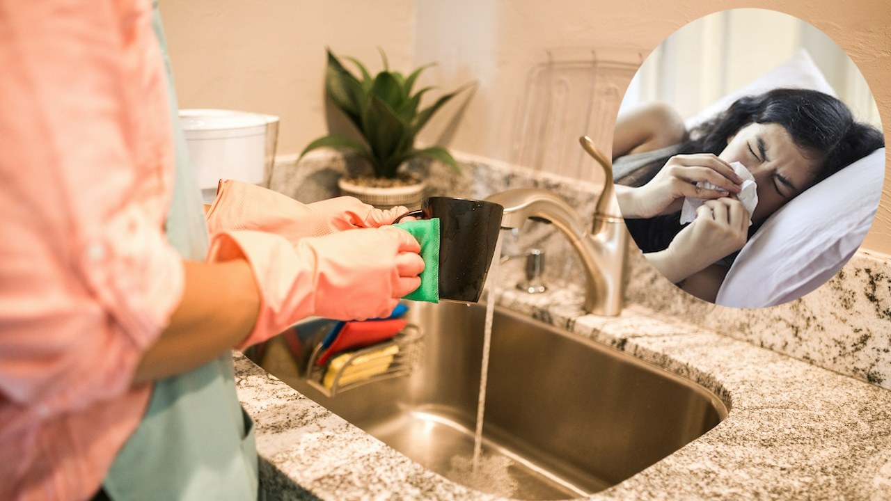 Cómo lavar los trastes si alguien se enfermó en casa