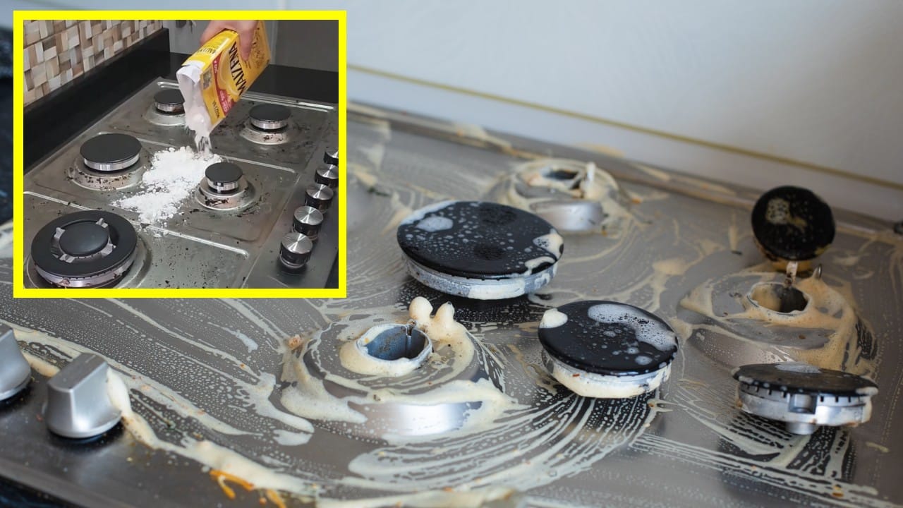 Maicena para limpiar la estufa