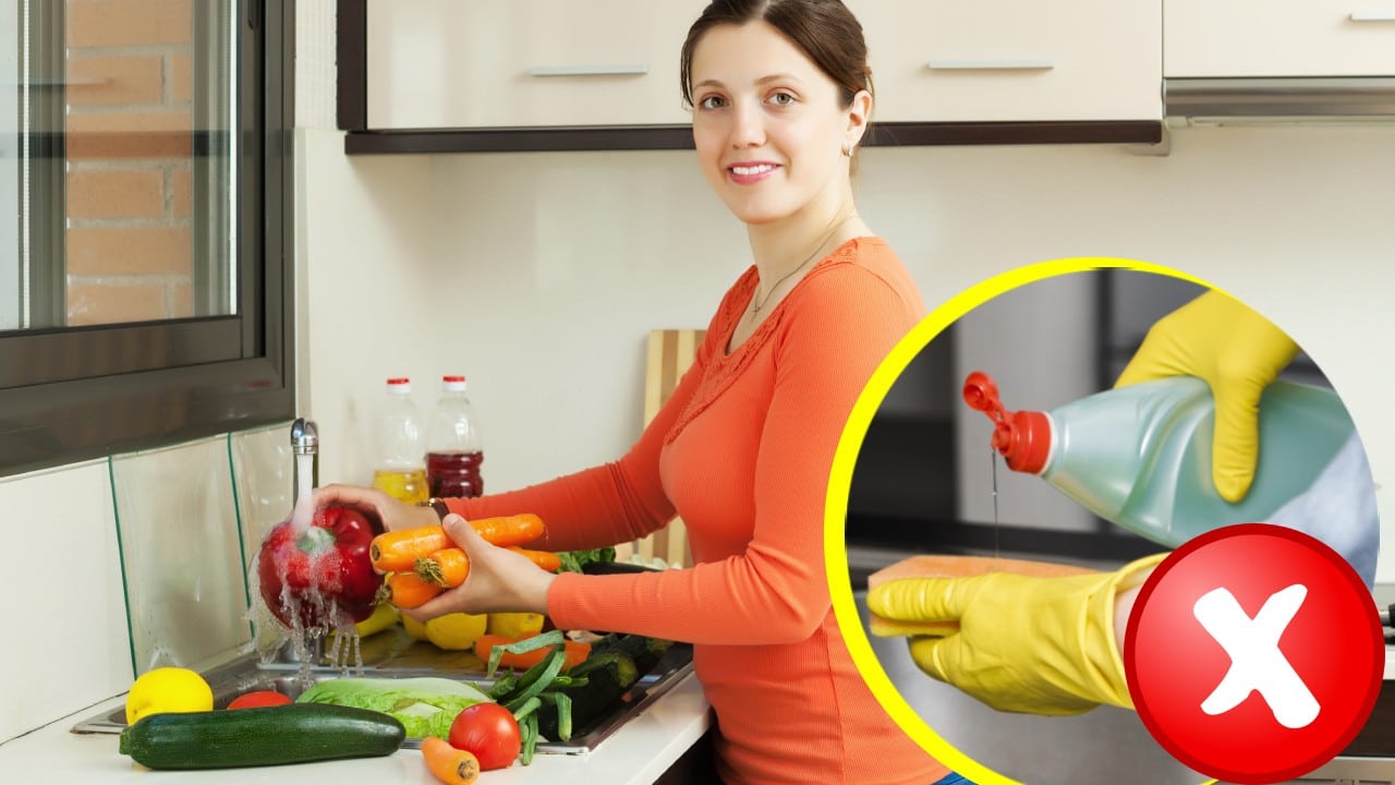 No debes lavar frutas y verduras con jabón