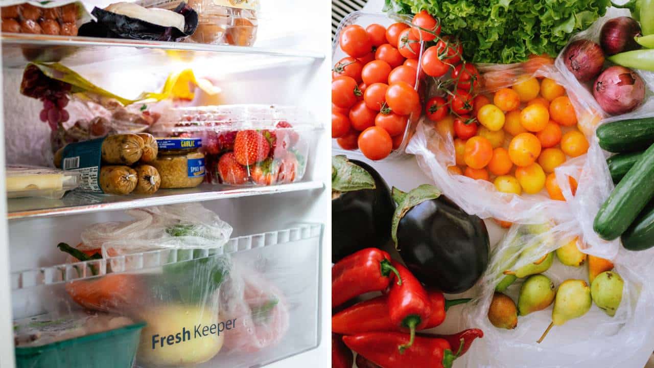 Nunca guardar verduras en bolsas plásticas