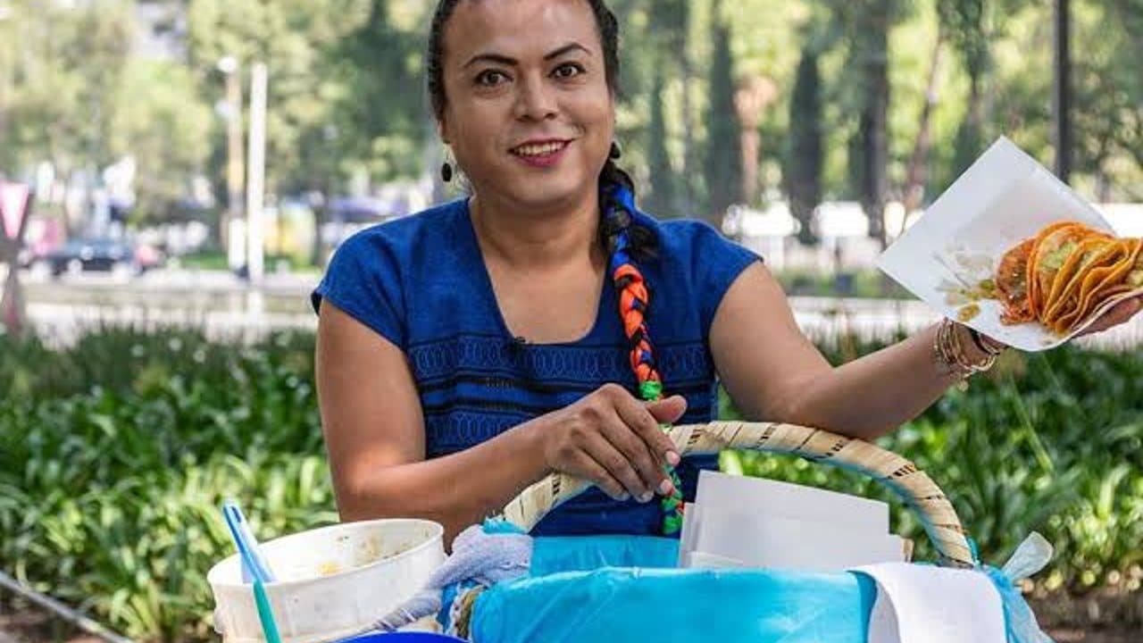 tacos sudados en bolsa azul