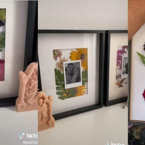 Truco para preservar las flores en un marco de fotos