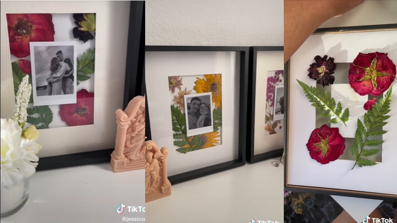 Truco para preservar las flores en un marco de fotos