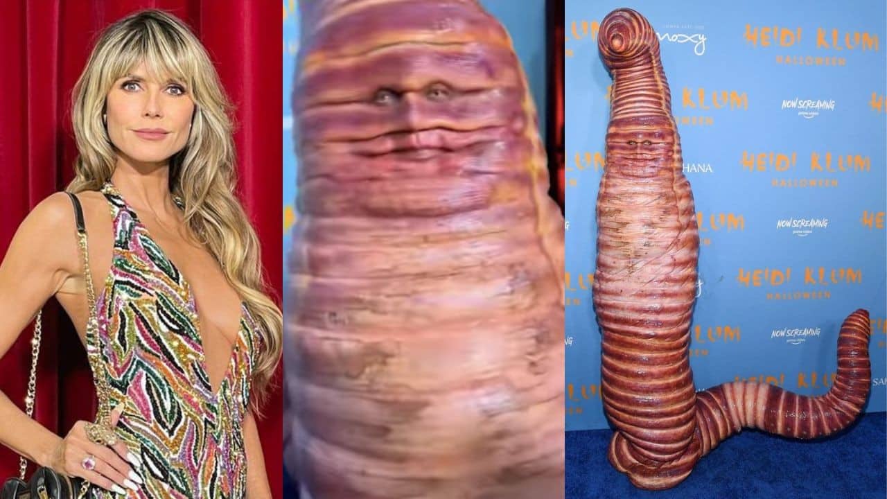 heidi klum disfraz de gusano