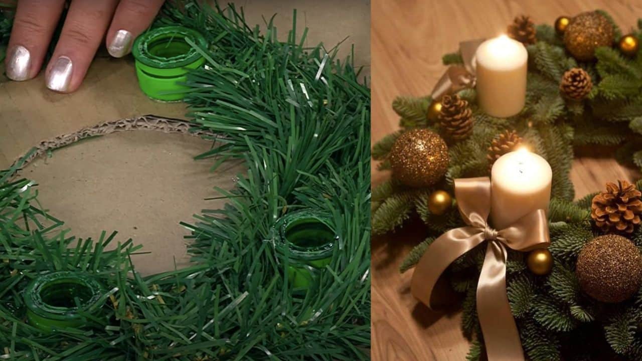 como hacer corona de adviento