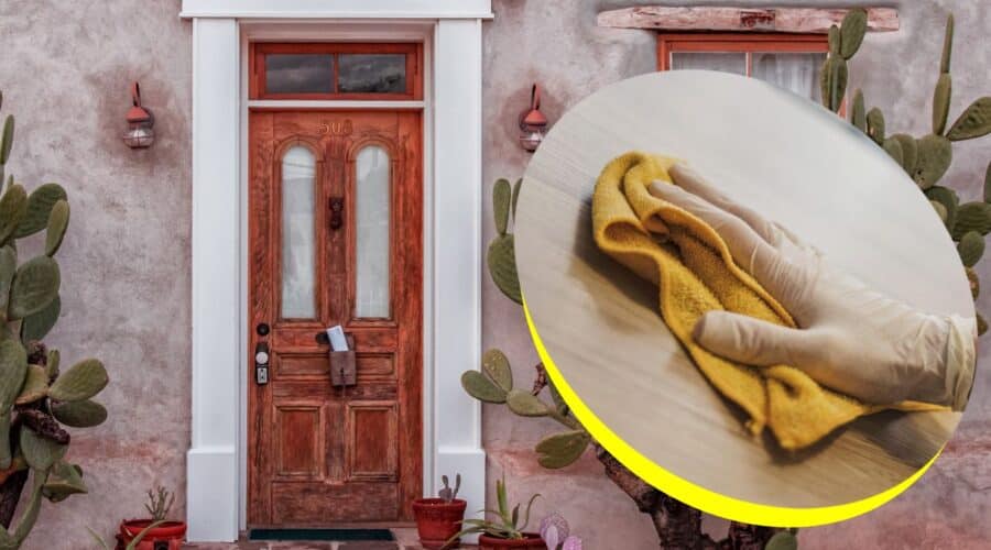 Cómo limpiar tu puerta de madera