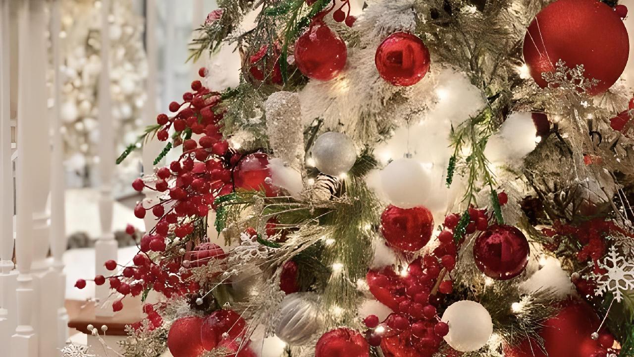 algodon en arbol de navidad