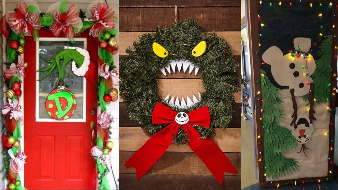 Ideas para decorar puertas de Navidad