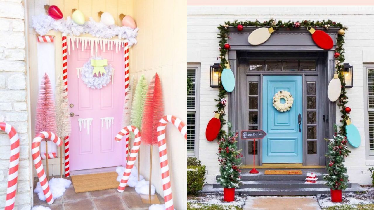 Ideas para decorar puertas de Navidad