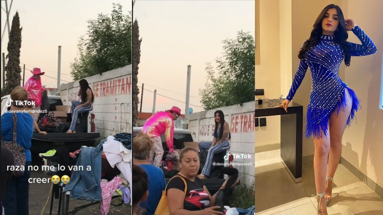Karely Ruiz vende su ropa en un tianguis