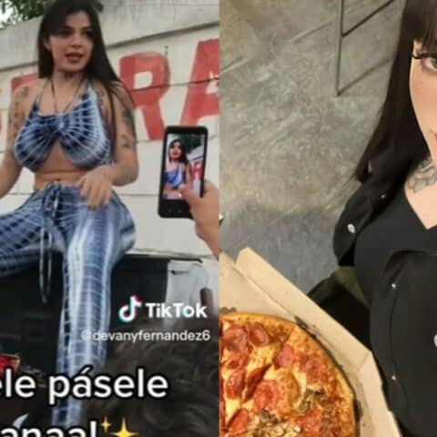 Karely Ruiz vende su ropa en un tianguis