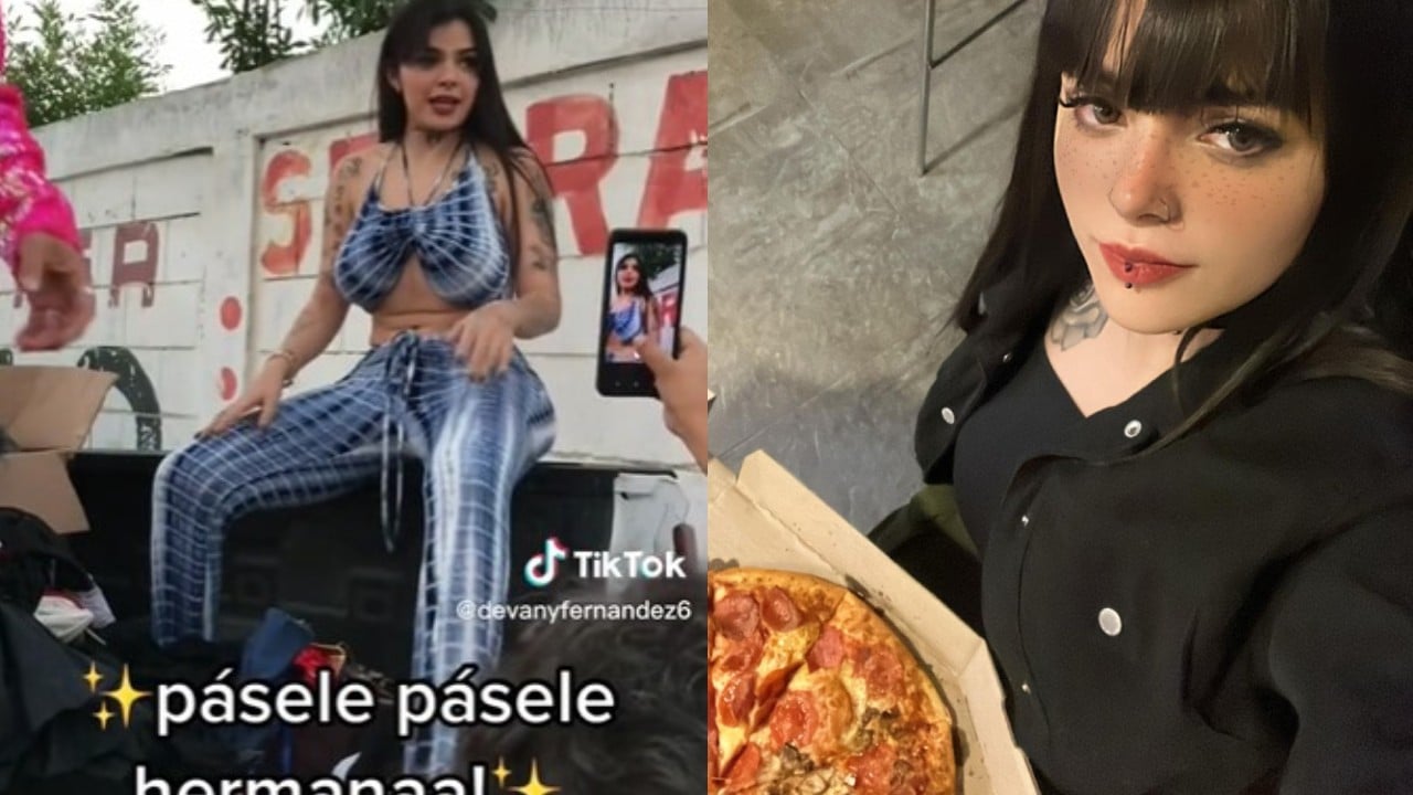 Karely Ruiz vende su ropa en un tianguis