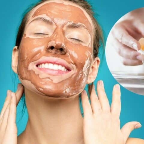 Mascarilla con clara de huevo