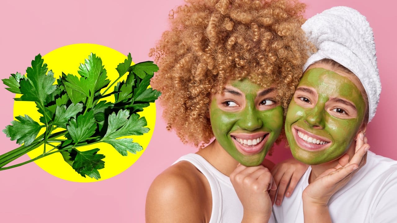 Mascarilla de perejil para quitar el paño