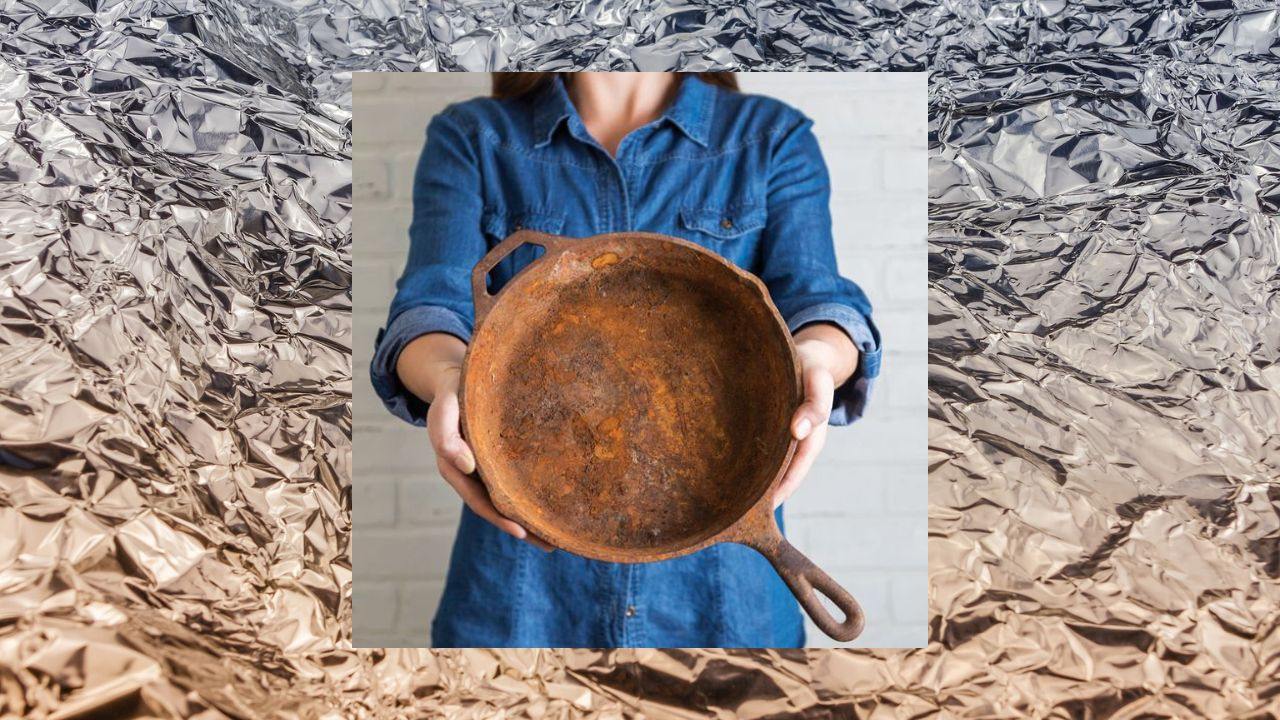 papel aluminio para limpiar metal oxidado