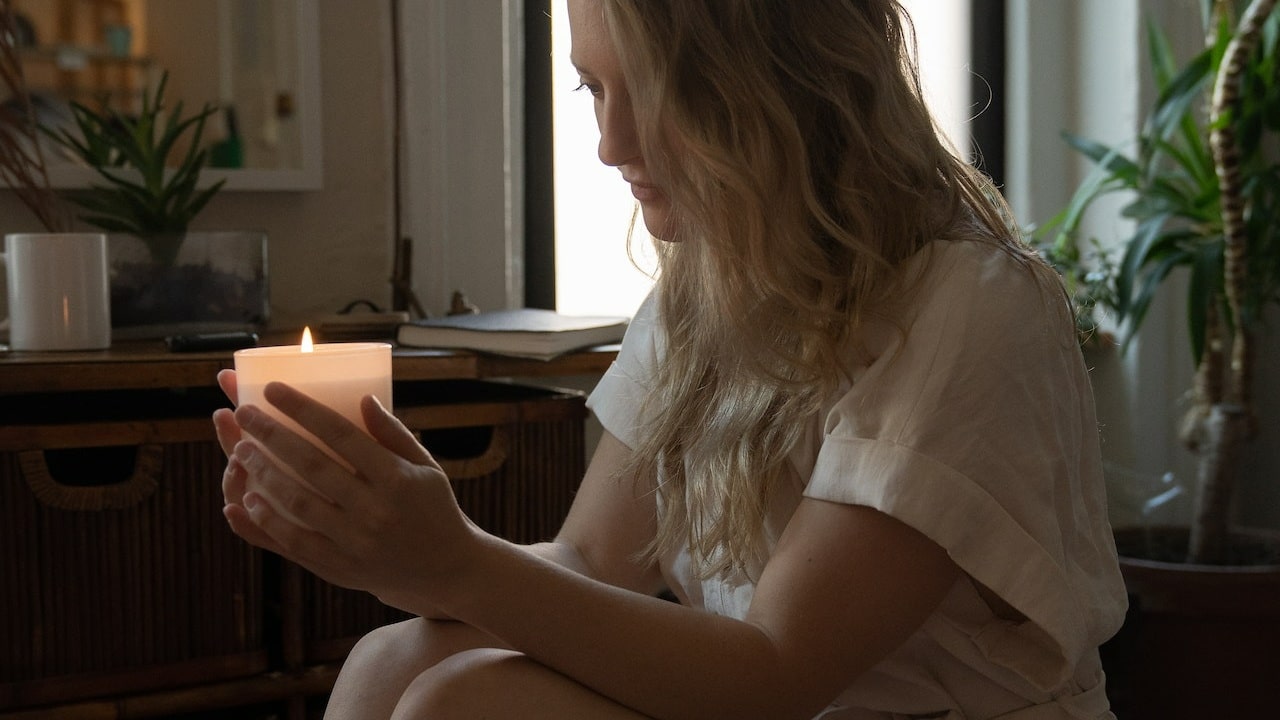 vela blanca para los rituales