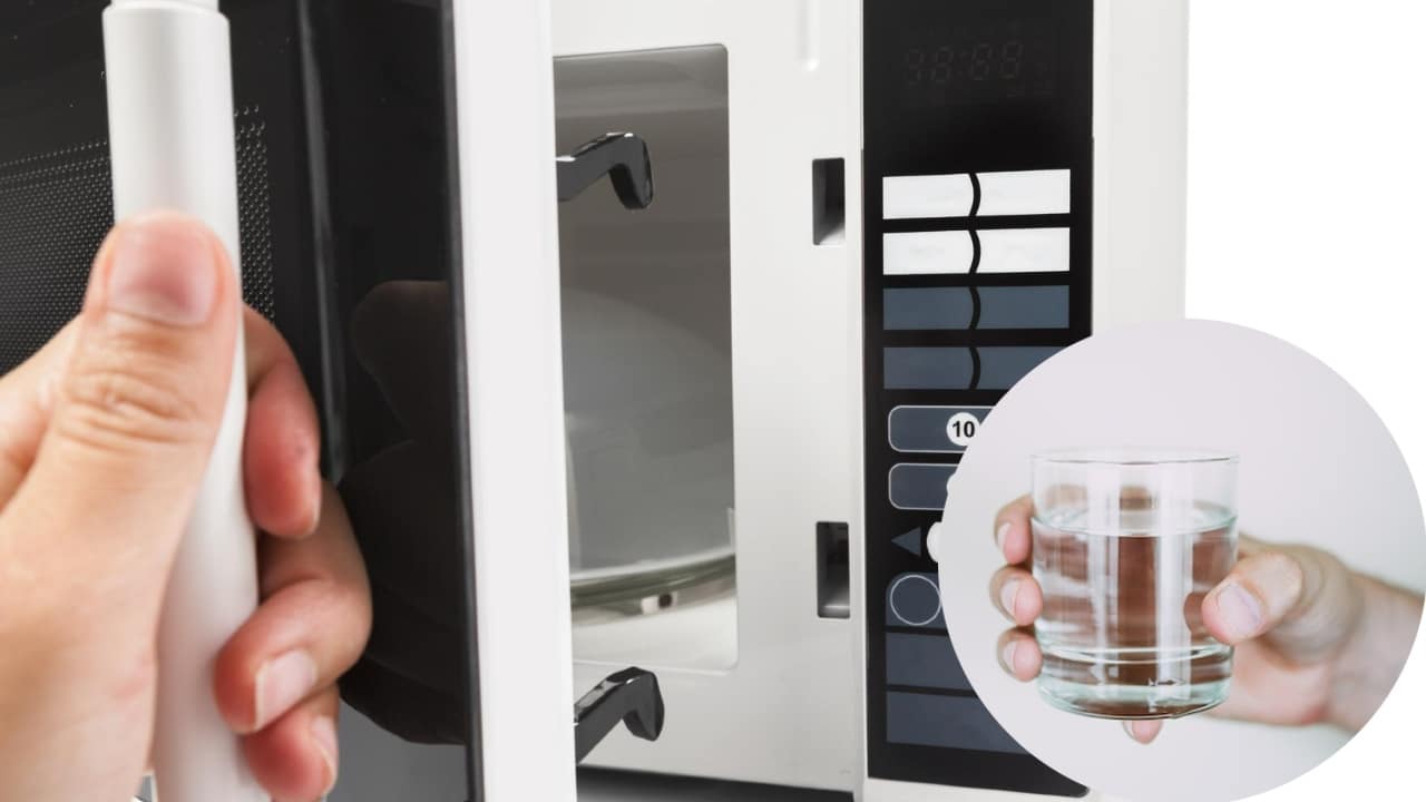 meter un vaso con agua al horno de microondas
