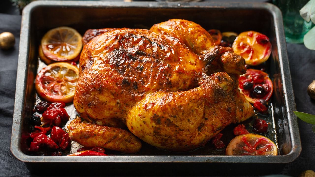 Deberías hornear el pavo al revés