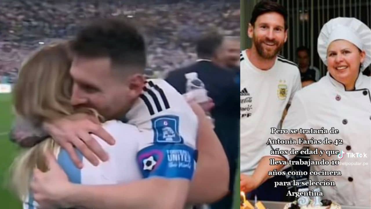 mujer abrazo messi